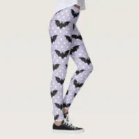 Pastel Goth Leggings With Bats, Kawaii Clothes, Creepy Cute Yoga