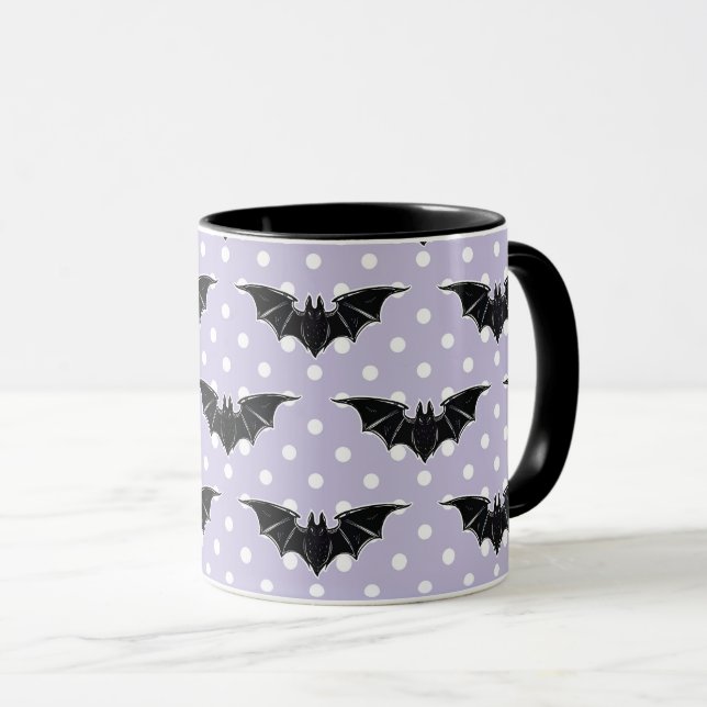 Pastel Goth Spooky Cute Mug Bats Kawaii Fairy Kei (Front Right)