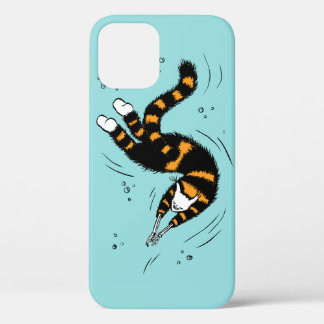 Pastel Goth Swimming Cat Skeleton iPhone 12 Pro Case