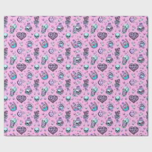 Pastel Goth Valentine's Day Gift Wrapping Paper