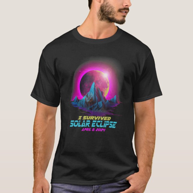 Pastel Goth Vaporwave I Survived Total Solar Eclip T-Shirt (Front)