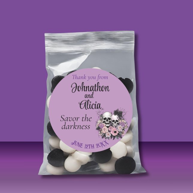 Pastel Goth Wedding Sticker Favor Label accessory (Creator Uploaded)