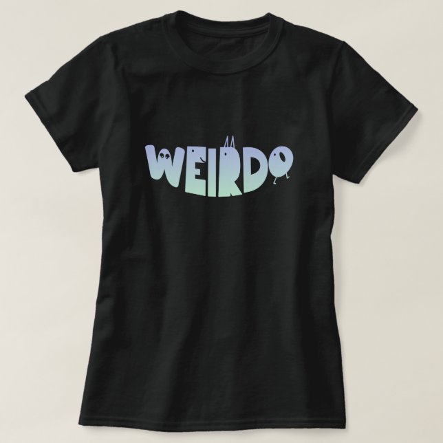Pastel Goth Weirdo Creep Monster Creepy Letters T-Shirt (Design Front)