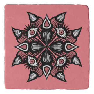 Pastel Goth Witch Design - Black Pink Monster Trivet