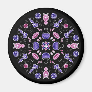 Pastel goth witch potion pentagram pink purple magnet