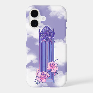 Pastel Gothic Cathedral Window with Peonies iPhone 17 Case