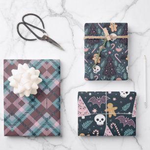 Pastel Gothic Christmas  Wrapping Paper Sheets