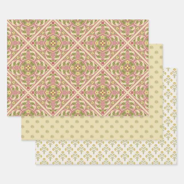 Pastel Gothic Revival Wrapping Paper Sheets (Set)
