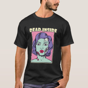 Pastel Gothic Zombie Dead Inside Women Aesthetic H T-Shirt
