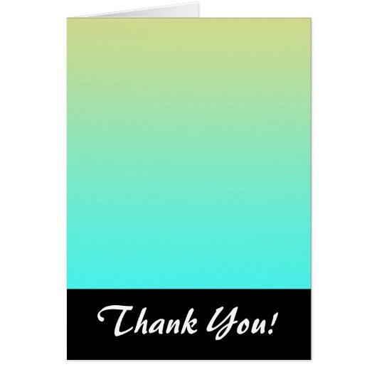 Pastel Gradient Background Turquoise Yellow Cards (Front)