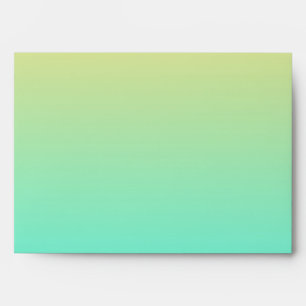 Pastel Gradient Background Turquoise Yellow Envelope