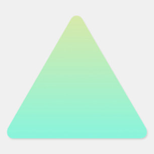 Pastel Gradient Background Turquoise Yellow Triangle Sticker