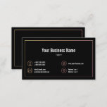 Pastel Gradient Frame Contact Icons Black Business Business Card