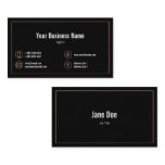 Pastel Gradient Frame Contact Icons Black Business Business Card Pastel Gradient Frame Contact Icons Black Business Business Card