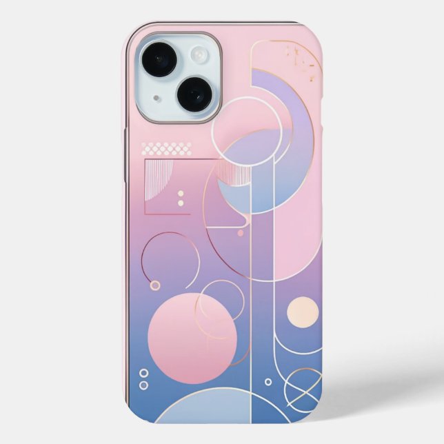 Pastel Gradient Geometric Case-Mate iPhone Case (Back)