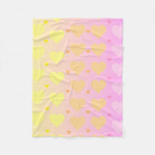 pastel gradient heart blanket