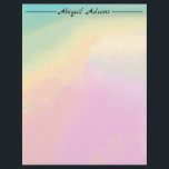 Pastel Gradient Letterhead<br><div class="desc">A gradient pattern of green,  yellow,  and pink create a beautiful design in fresh,  spring colors on this letterhead stationery.  The back is the same gradient colors as the front,  without the text.</div>