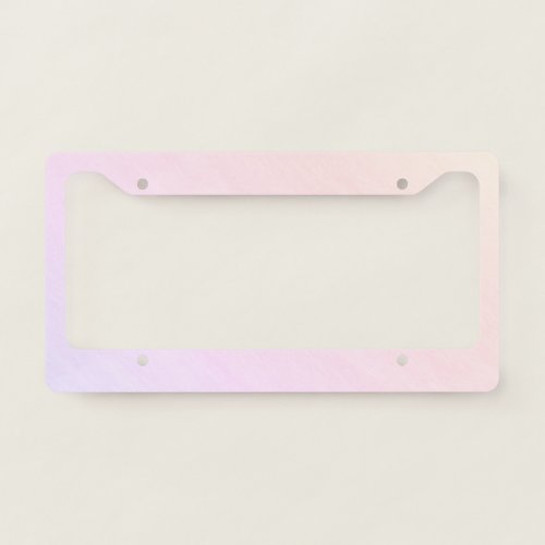 Pastel Gradient License Plate Frame
