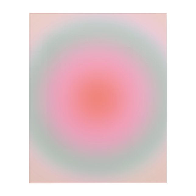 Pastel Gradient Minimalist Aura Acrylic Print (Front)
