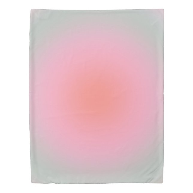 Pastel Gradient Minimalist Aura Duvet Cover (Front)
