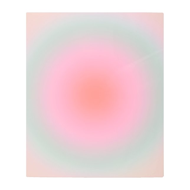 Pastel Gradient Minimalist Aura Metal Print (Front)