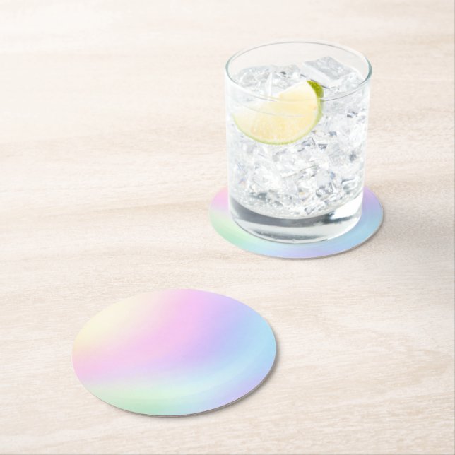 Pastel Gradient + Neurodivergent + Round Coasters (Insitu)