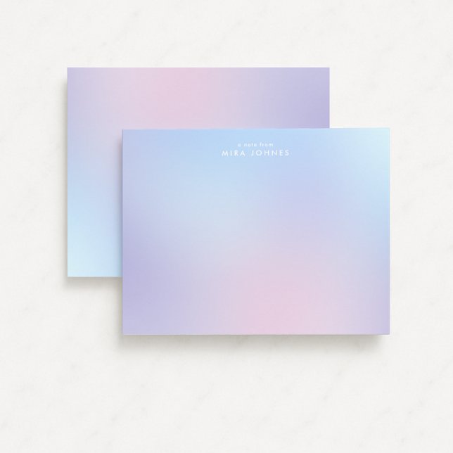Pastel Gradient Ombre Modern Stationery Note Card (Creator Uploaded)