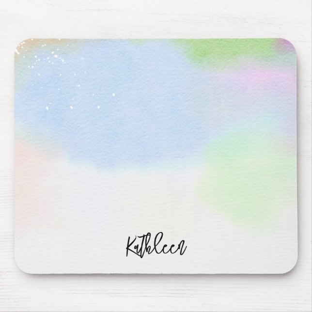 Pastel Gradient Personalized Mouse Pad Stylish (Front)