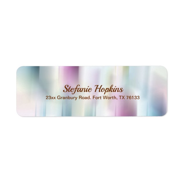 Pastel Gradient Script Custom Name Return Address Label (Front)