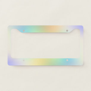 Pastel gradient tone unique creative license plate frame