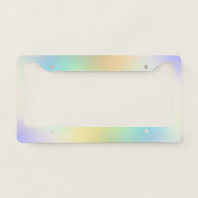 Pastel gradient tone unique creative  license plate frame (Front)