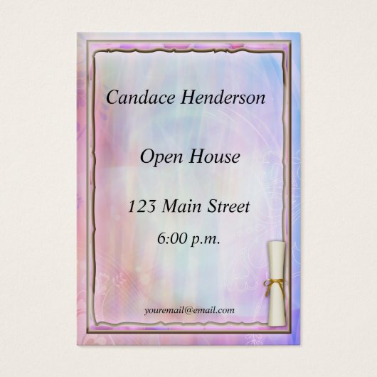 Pastel Graduation Hand-out (Front)