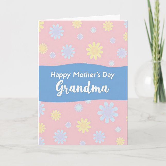 Pastel Grandma Mothers Day Card (Front)