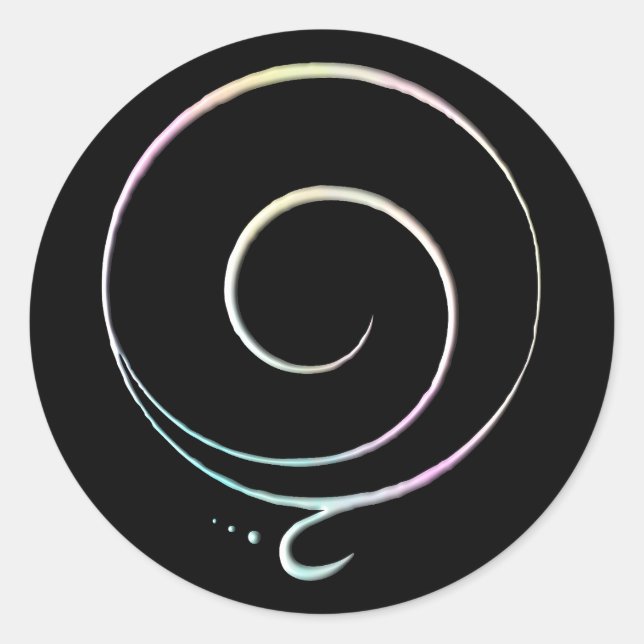 Pastel Gratitude  Classic Round Sticker (Front)