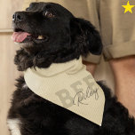 Pastel Gray Best Friends Custom Name Pet Bandana<br><div class="desc">Your beloved canine family member has a best friend. So it would be really cute to get them matching bandanas with their names on it. Choose their colors and easily customize their names yourself right on the platform. Easy Peasy! This set includes soft pastel color choices. There is another set...</div>
