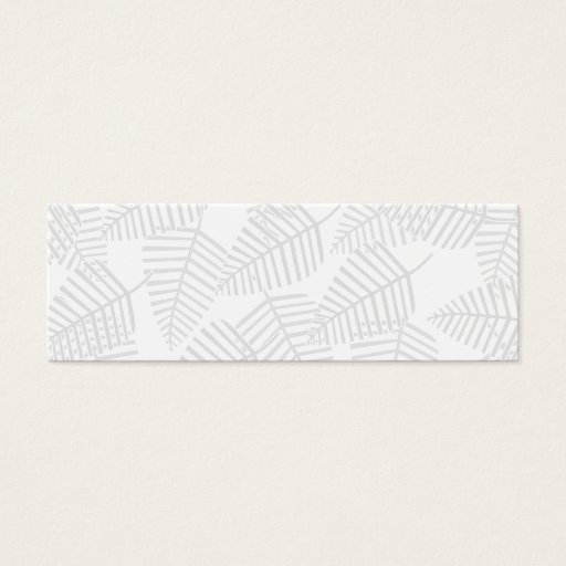 Customizable Pastel Gray Leaves. Business Card Template