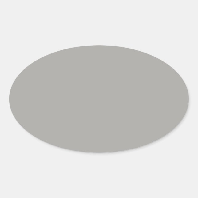Pastel Gray Oval Sticker (Front)