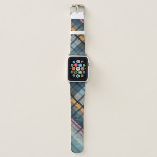 Pastel & Gray Plaid Apple Watch Band