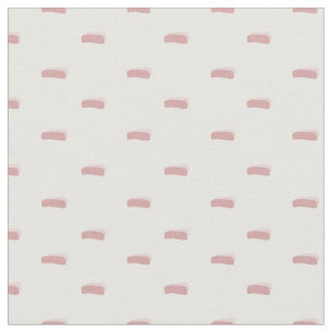 Pastel Gray Red Minimalist Dashes on White Fabric