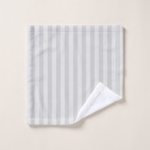 Pastel Gray Striped Wash Cloth