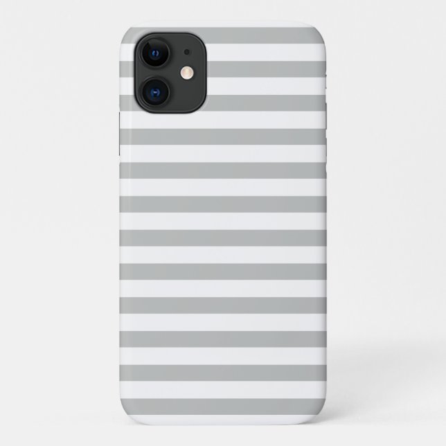 Pastel Gray Stripes Pattern Case-Mate iPhone Case (Back)