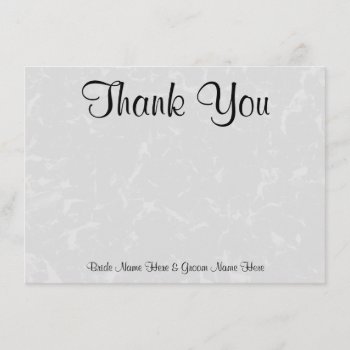 Pastel Gray Subtle Abstract Background Wedding Thank You Card by Metarla_Weddings at Zazzle