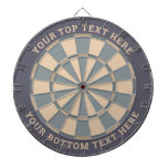 Pastel Grays Dartboard with Custom Text