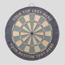 Pastel Grays Dartboard with Custom Text