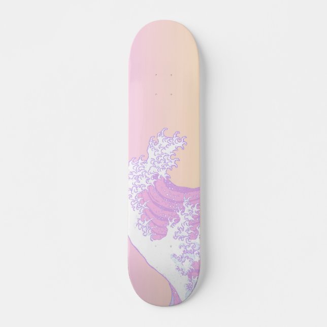 Pastel Great Wave off Kanagawa Skateboard (Front)