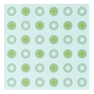 Pastel Green and Grey Geometric Pattern Acrylic Print