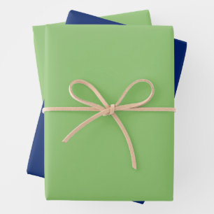 Pastel Green and Marine Blue Wrapping Paper Sheets