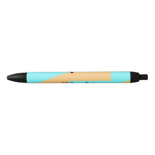 Pastel green blue add name monogram letter title pen