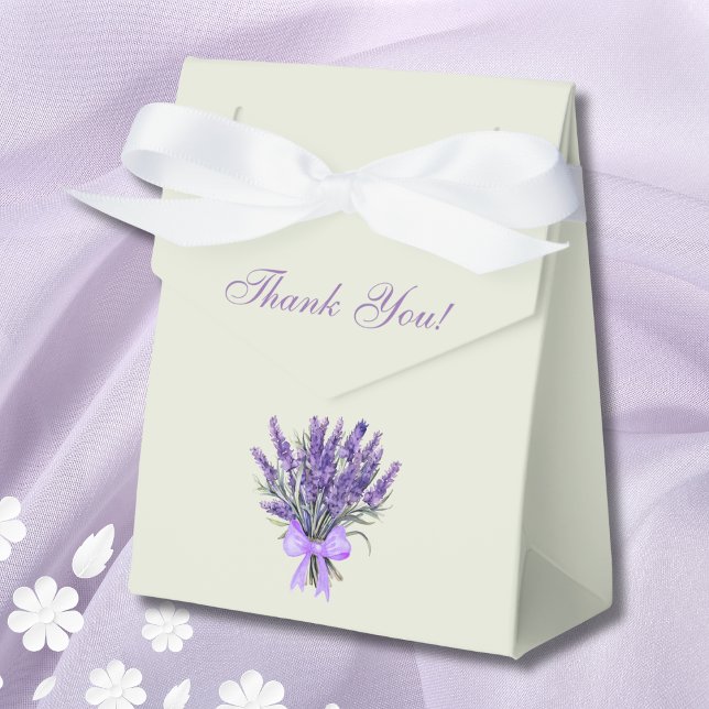 Pastel Green Bow Floral Lavender Bridal Shower  Favor Boxes (Creator Uploaded)