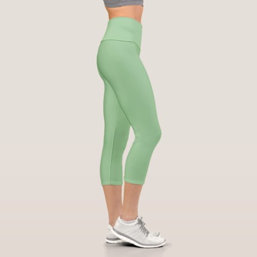 Pastel Green Capri Leggings